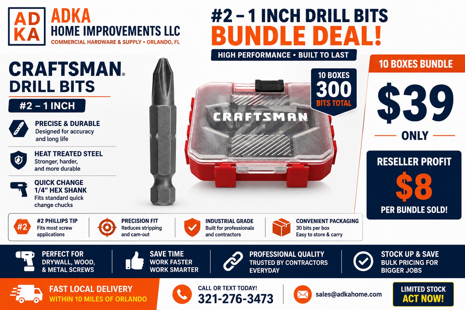 Craftsman #2 × 1 in. Bit Bundle