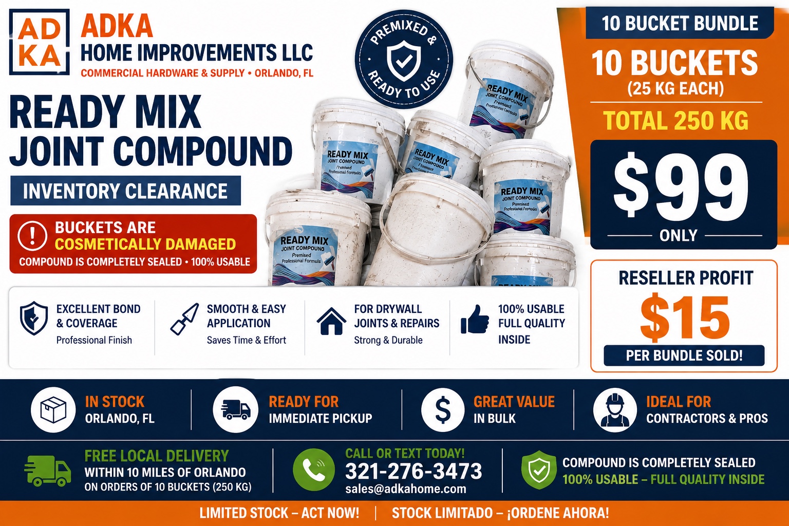 10-Bucket Joint Compound Bundle