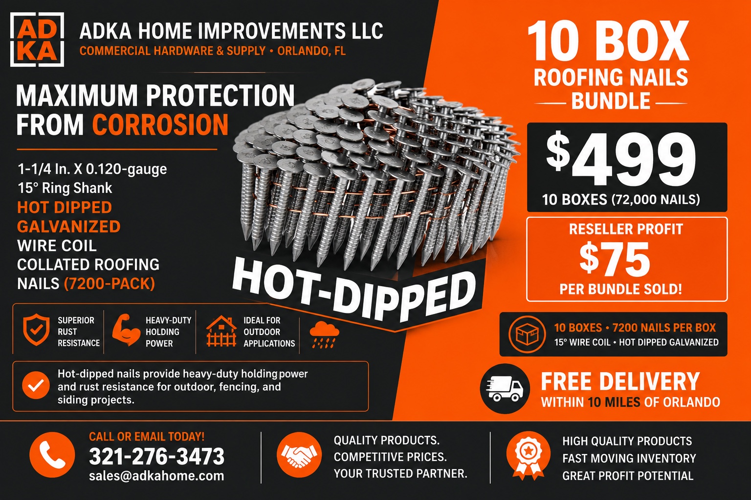 10-Box Roofing Nails Bundle