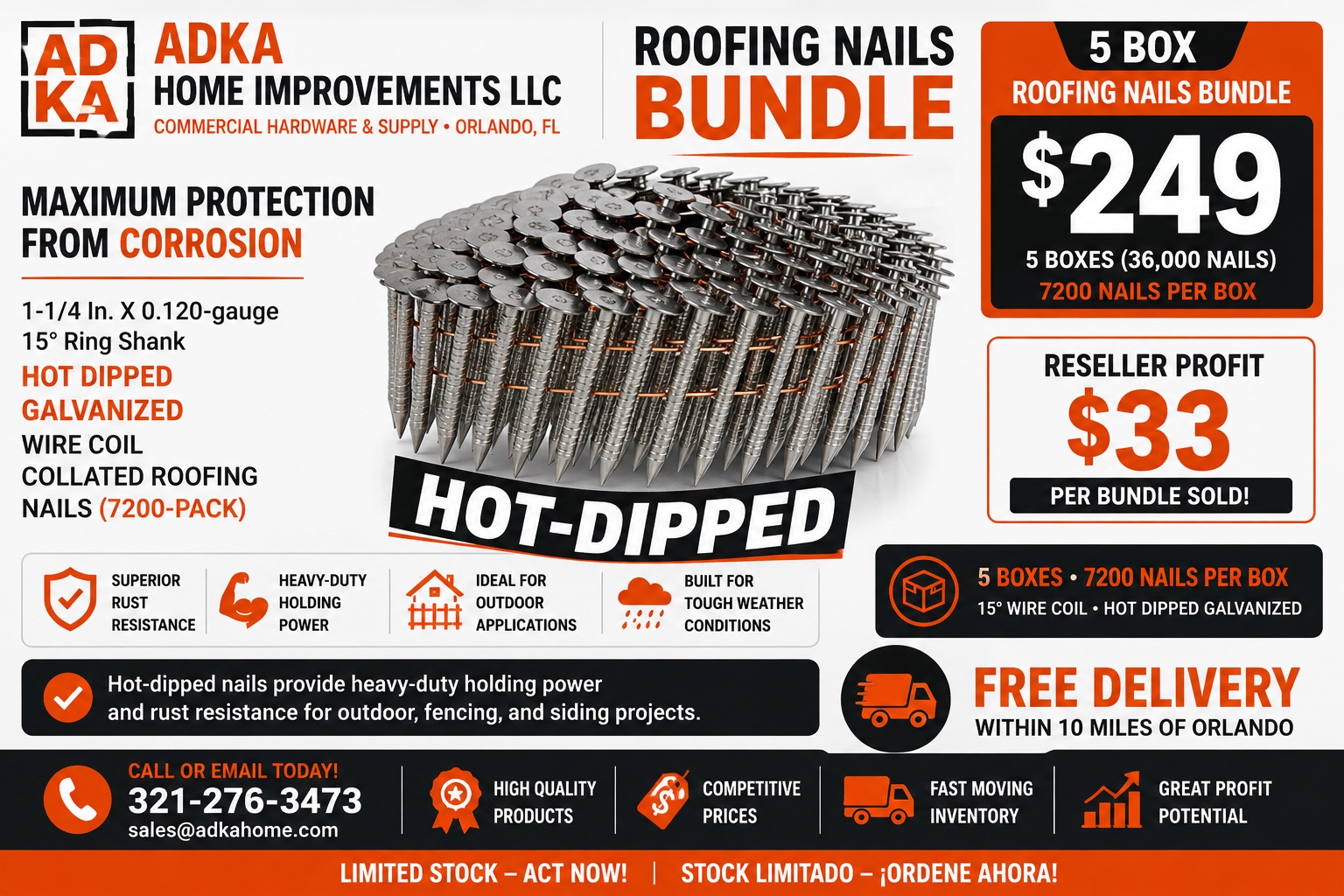 5-Box Roofing Nails Bundle