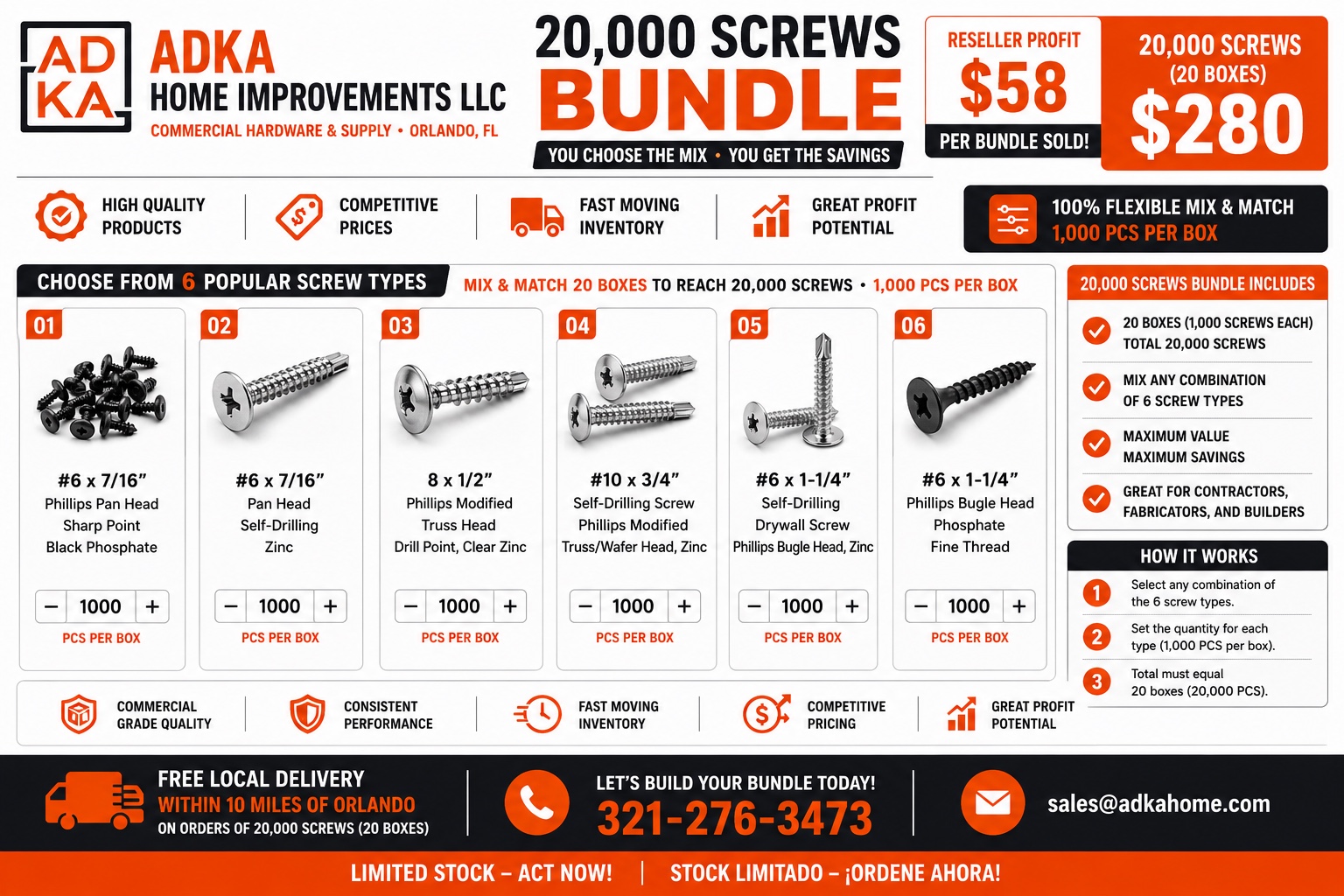 20,000 Screw Bundle