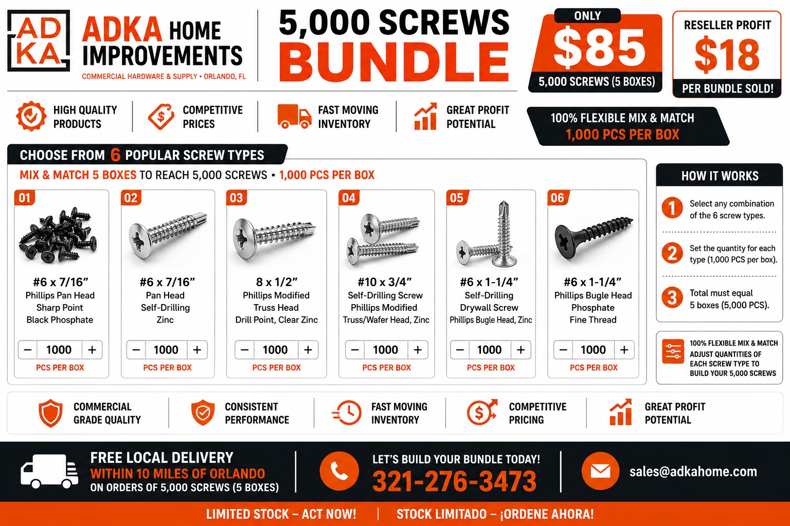 5,000 Screw Bundle